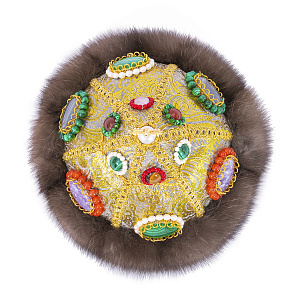 Шапка Мономаха с соболем и полудрагоценными камнями