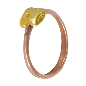 Кольцо золотое с самородком