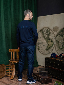 Лонгслив СССР классика Blue edition цвет темно-синий