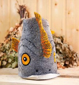 Шапка для бани Рыба