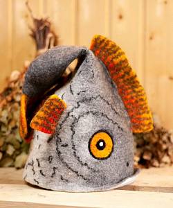 Шапка для бани Рыба