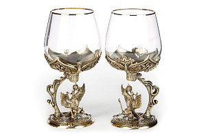 Набор бокалов для коньяка Гербовый на 2 персоны 