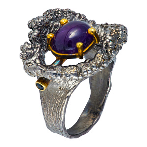 Кольцо с аметистом