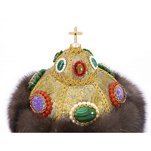 Шапка Мономаха с соболем и полудрагоценными камнями