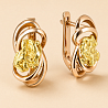 Серьги с самородком 