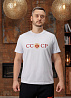 Футболка СССР с гербом и девизом цвет белый