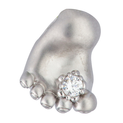 Подвеска «Пяточка» с фианитом