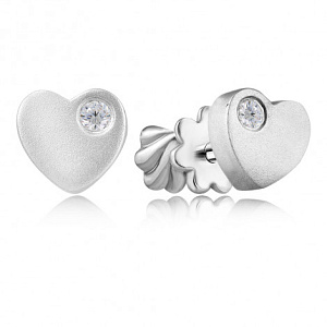 Серьги-пусеты Сердечки