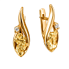 Серьги с самородком 