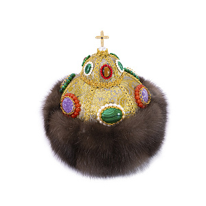 Шапка Мономаха с соболем и полудрагоценными камнями