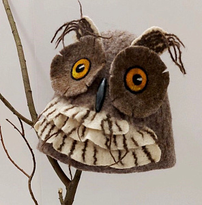 Шапка для бани Сова