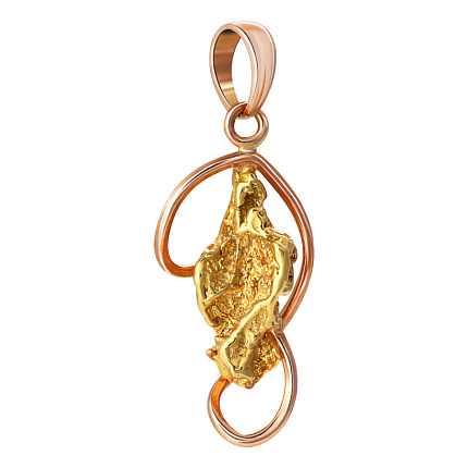 Подвеска с золотым самородком