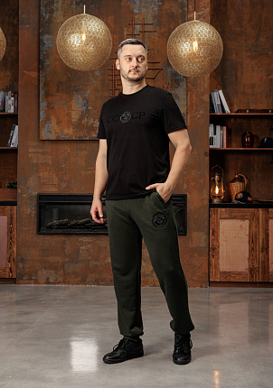 Футболка СССР с гербом и девизом Black edition цвет черный