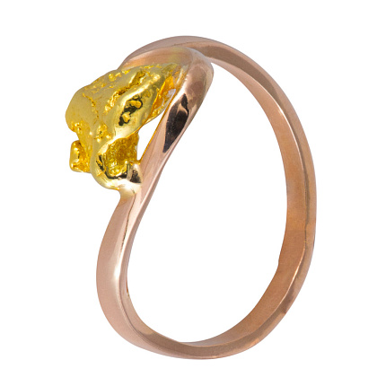 Кольцо золотое с самородком