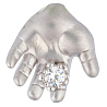 Подвеска «Ладошка» с фианитом