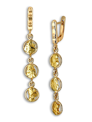 Серьги с самородками