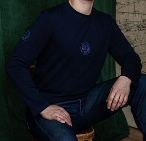 Лонгслив СССР классика Blue edition цвет темно-синий