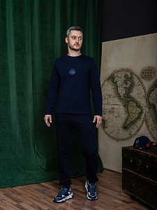 Лонгслив СССР классика Blue edition цвет темно-синий