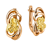 Серьги с самородком 