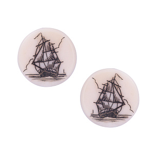 Серьги-пусеты «Корабли»