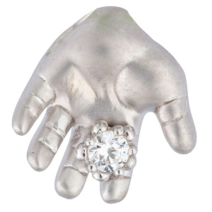 Подвеска «Ладошка» с фианитом