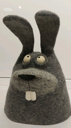 Шапка для бани Кому зайца побегайца