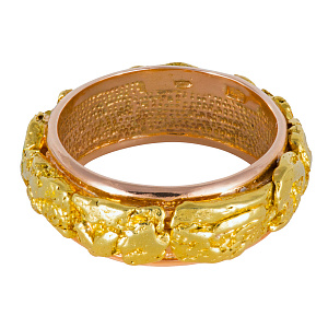 Кольцо золотое с самородками