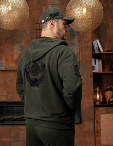 Толстовка мужская СССР Моя страна Military edition цвет хаки