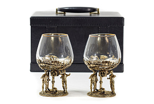 Набор бокалов для коньяка Нефтяники на 2 персоны