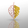 Подвеска Лист с самородками