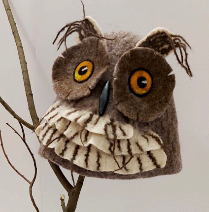 Шапка для бани Сова