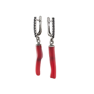 Серьги с коралом