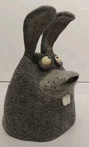 Шапка для бани Кому зайца побегайца