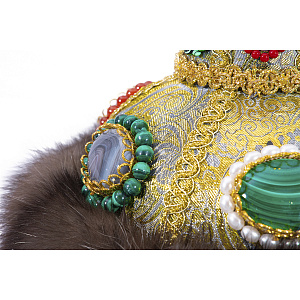 Шапка Мономаха с соболем и полудрагоценными камнями