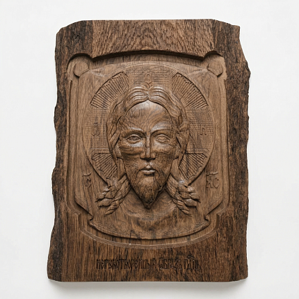 Икона Спас нерукотворный в киоте 