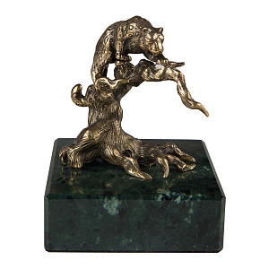 Статуэтка «Барс на коряге»