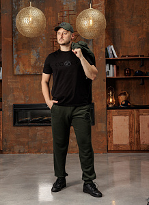 Футболка СССР с гербом и девизом Black edition цвет черный