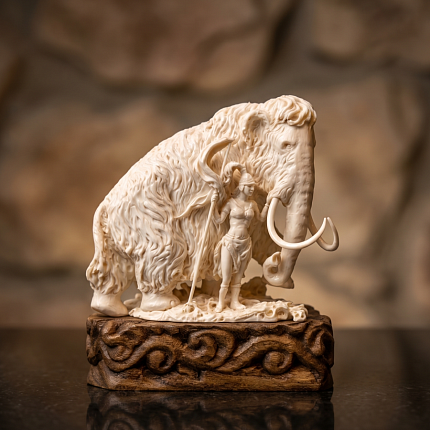 Композиция Мамонт с воительницей